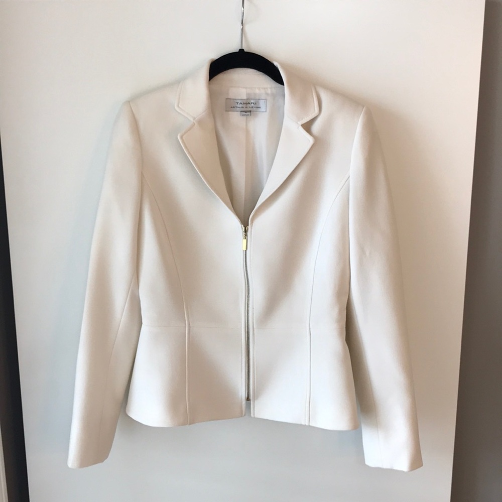White Tahari ASL suit Jacket